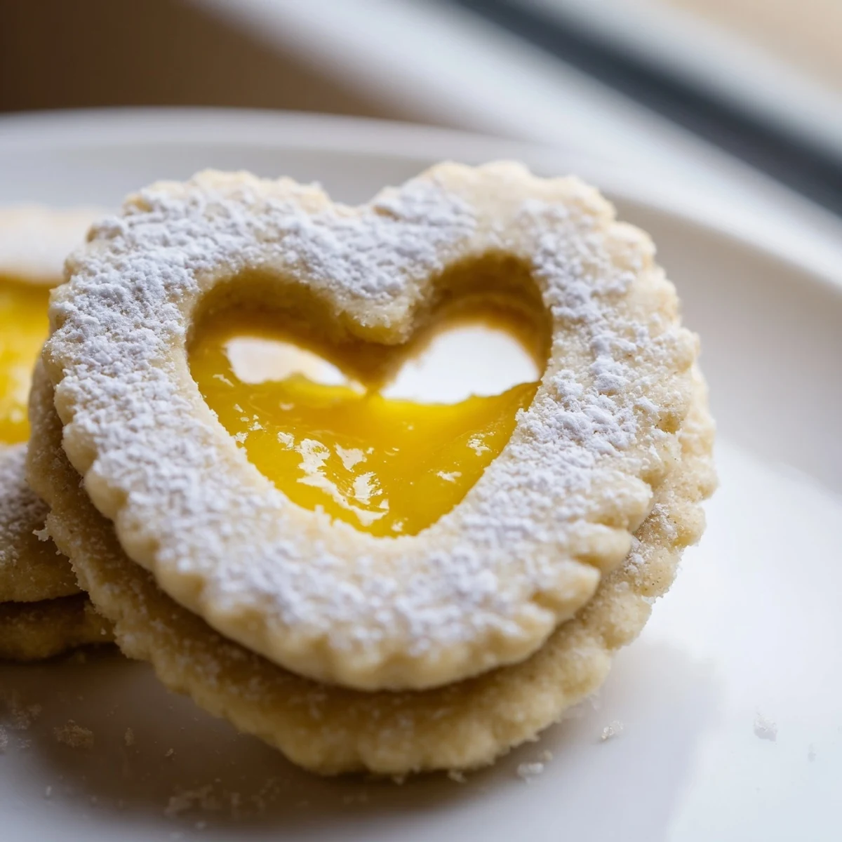 Meyer Lemon Curd Linzer Cookies