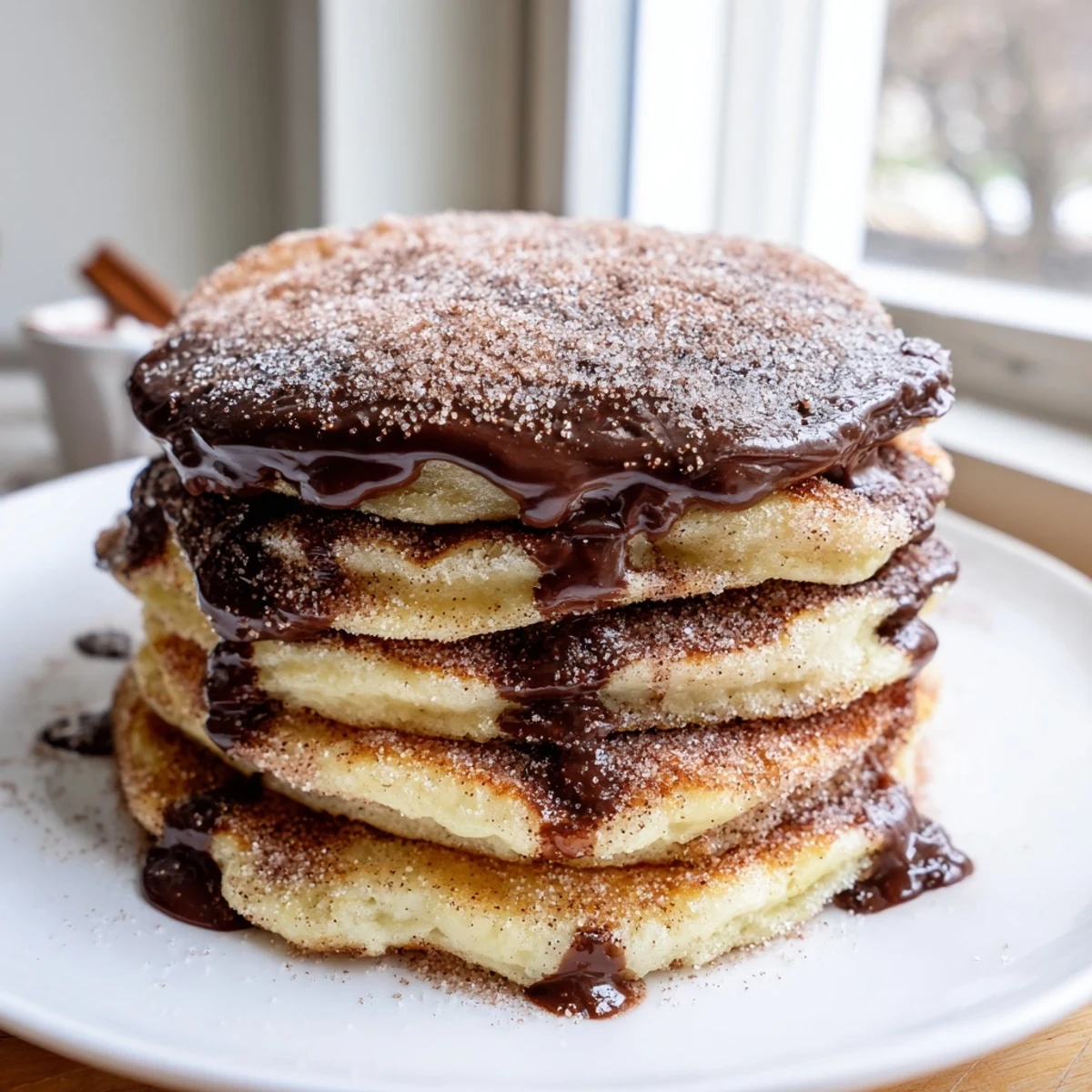 Spanish Churro Pancakes