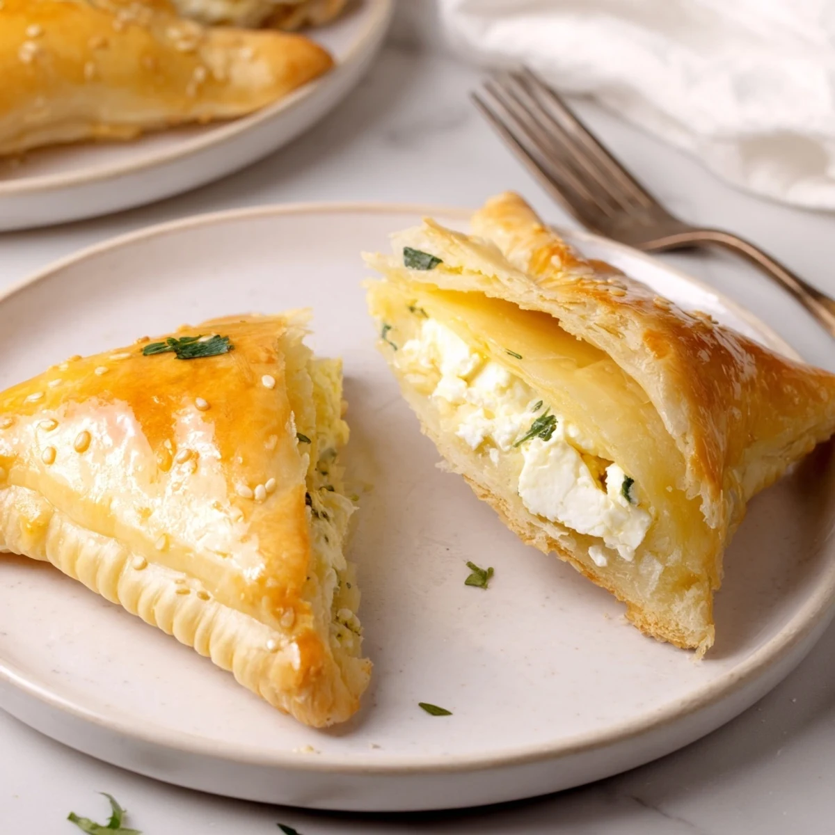 Homestyle Cheese Fatayer Recipe served with fresh mint and ripe tomatoes