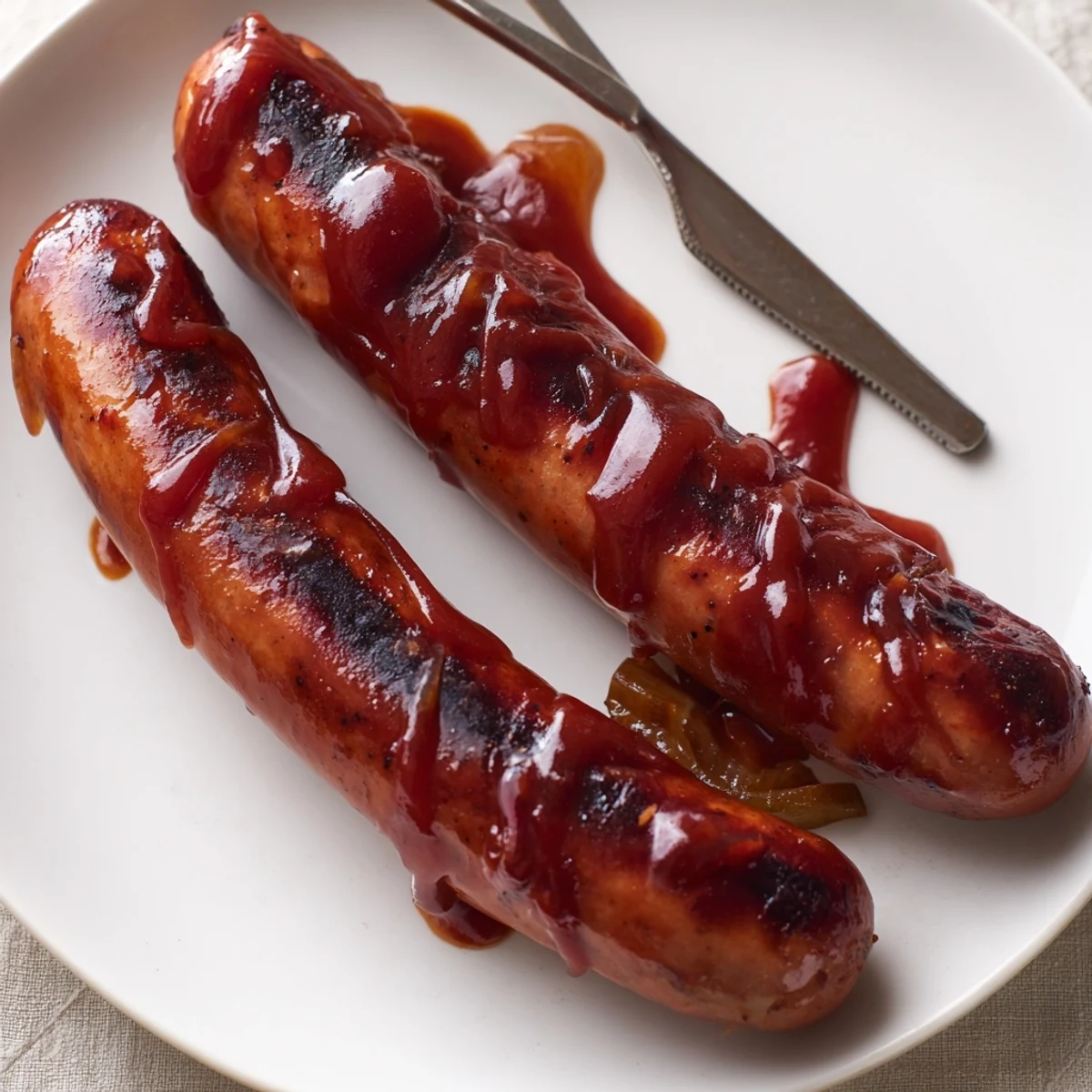 Juicy, charred links brushed with tangy glaze — BBQ Sausage Recipe for cookouts.