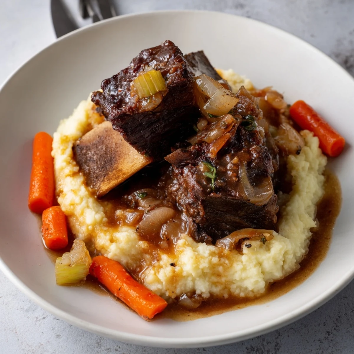Aromas of red wine and herbs hint at Slow Cooker Beef Short Ribs