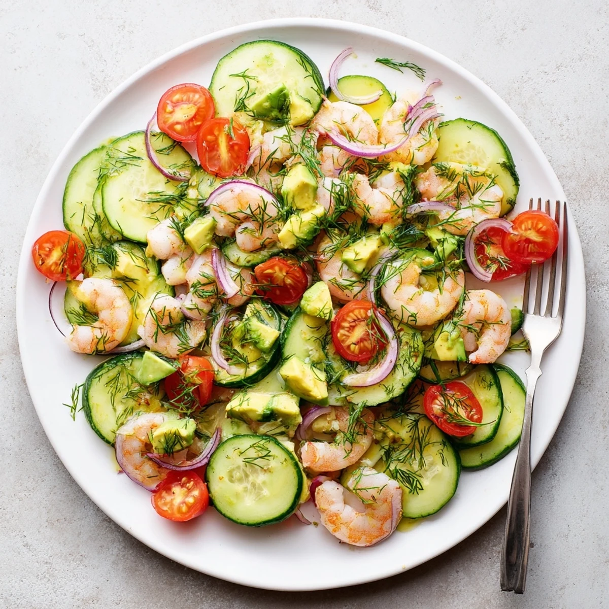 Cucumber Shrimp Salad