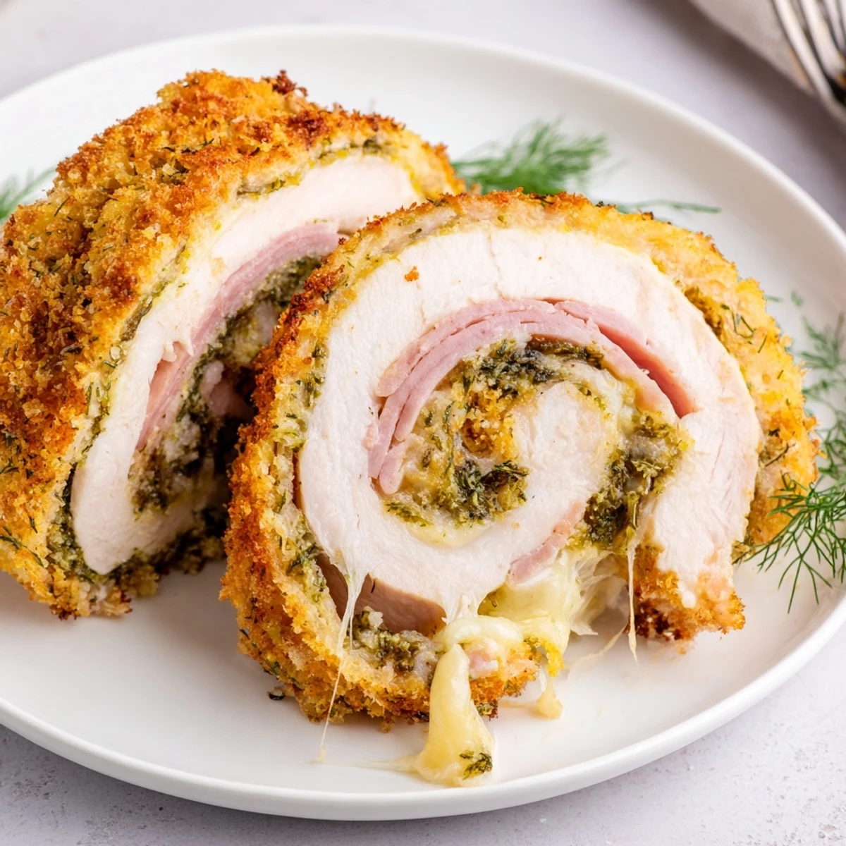 Crispy Pickle Brined Chicken Rolls resting on parchment, ready to slice and serve