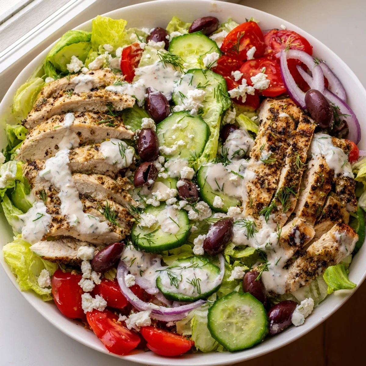 Greek Chicken Salad with Feta
