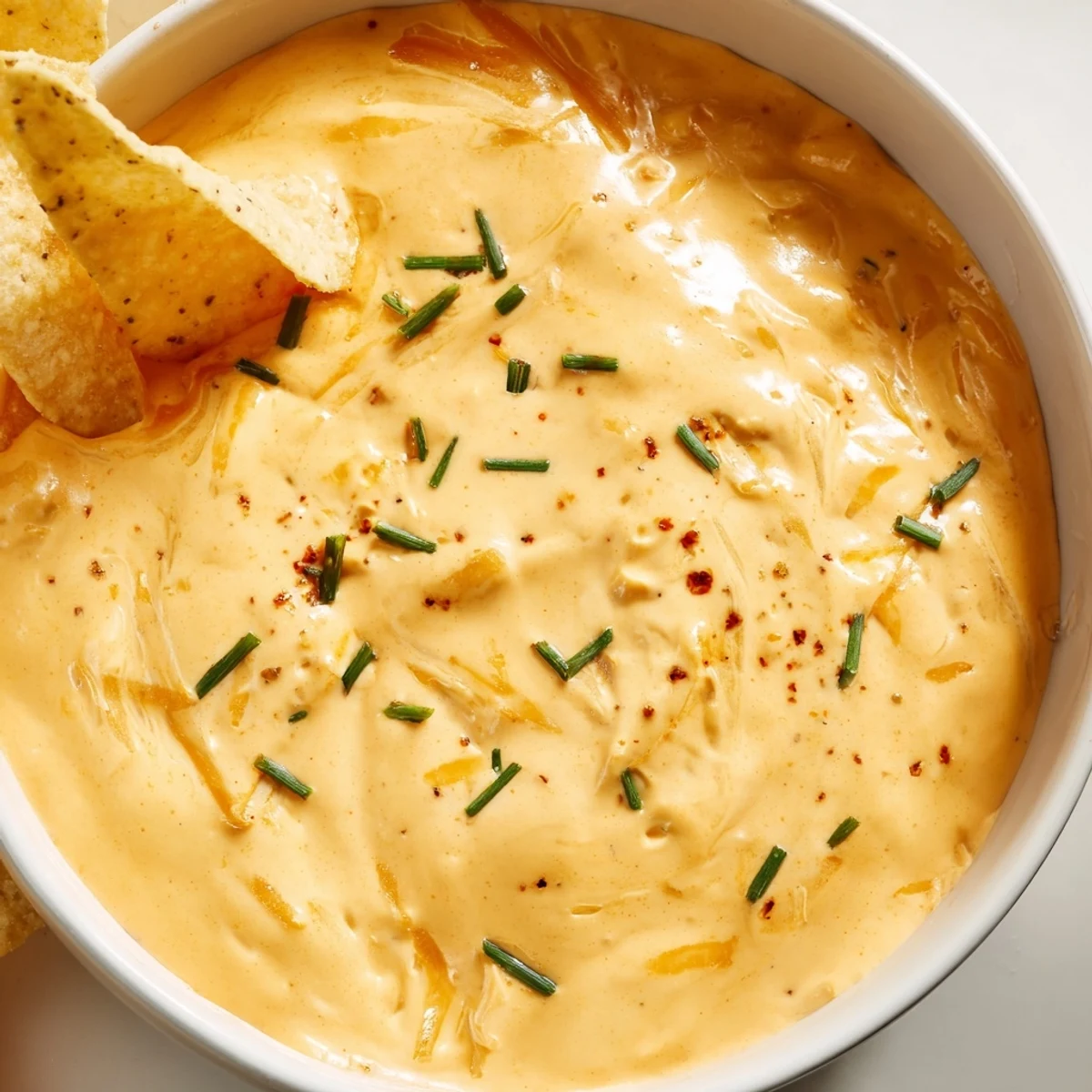 Velvety cheese dip served steaming hot with crispy breadsticks and fresh veggies