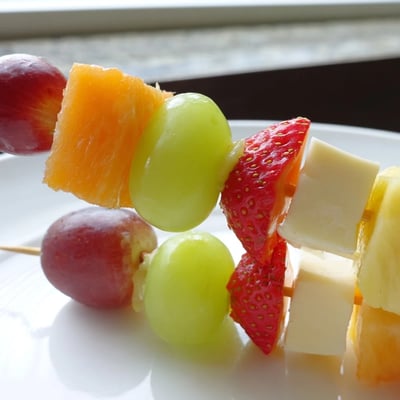 Delicious Fruit And Cheese Kabobs