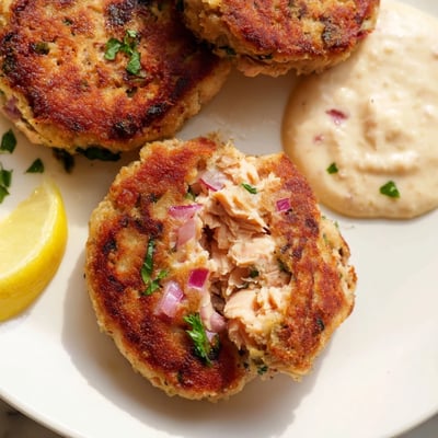 Lemon Garlic Alaska Salmon Cakes